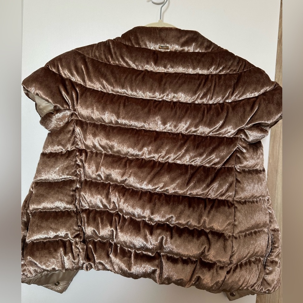 HERNO CAP SLEEVE l JACKET ~ sparkles Size Small Cowl Neck (38) - Picture 5 of 6